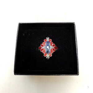 💖Estate Sale! Vintage Sterling  Kanchanburi / White Sapphire Ring
